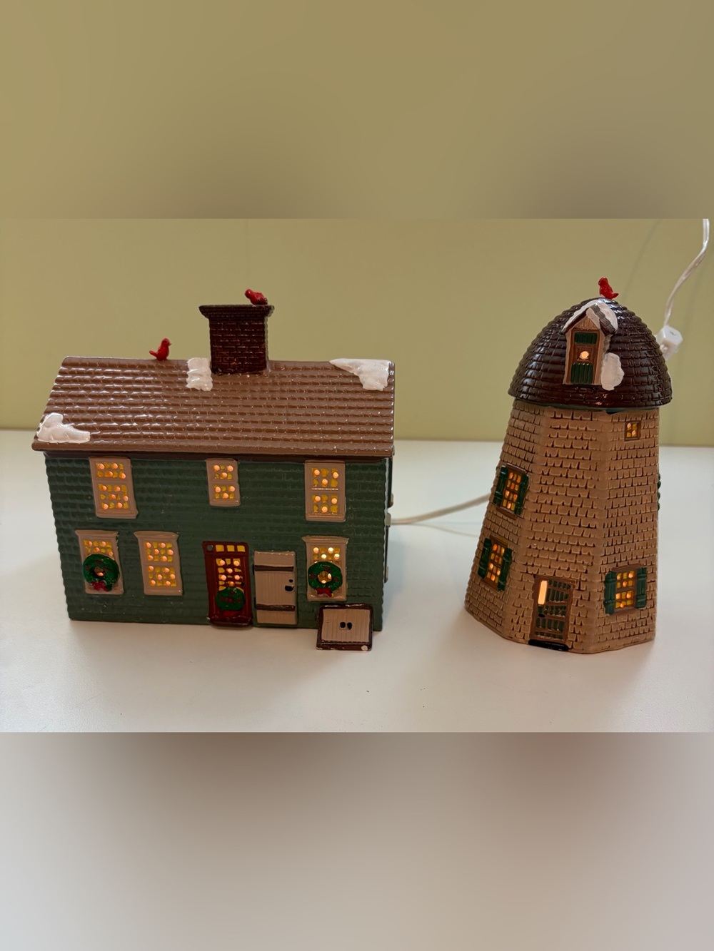 VTG Dept 56 Snow Village Home Sweet Home House & Windmill Lighted 5126-8 READ